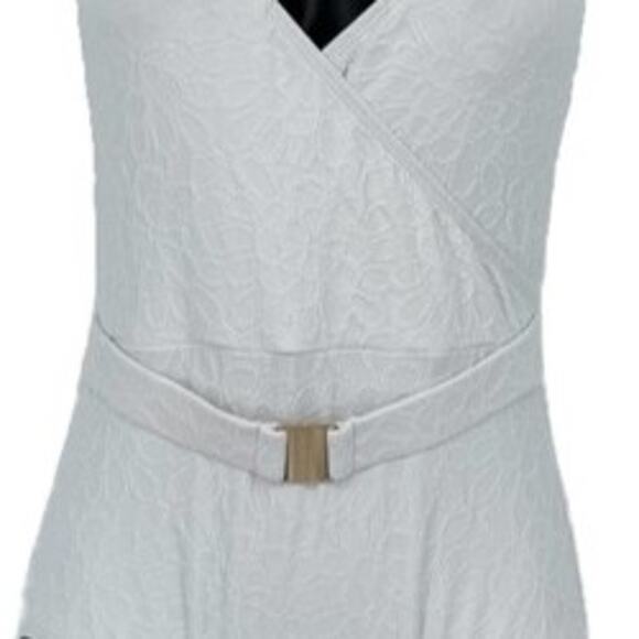 Swimsuit Beach Floral Embroidered One Piece in White on White Size Small - Picture 3 of 10